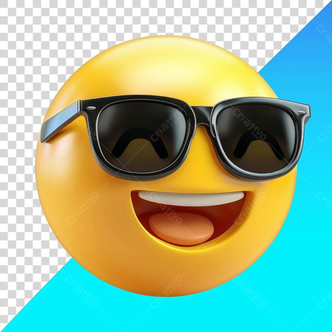 Icone Emoji Verão PNG com fundo transparente