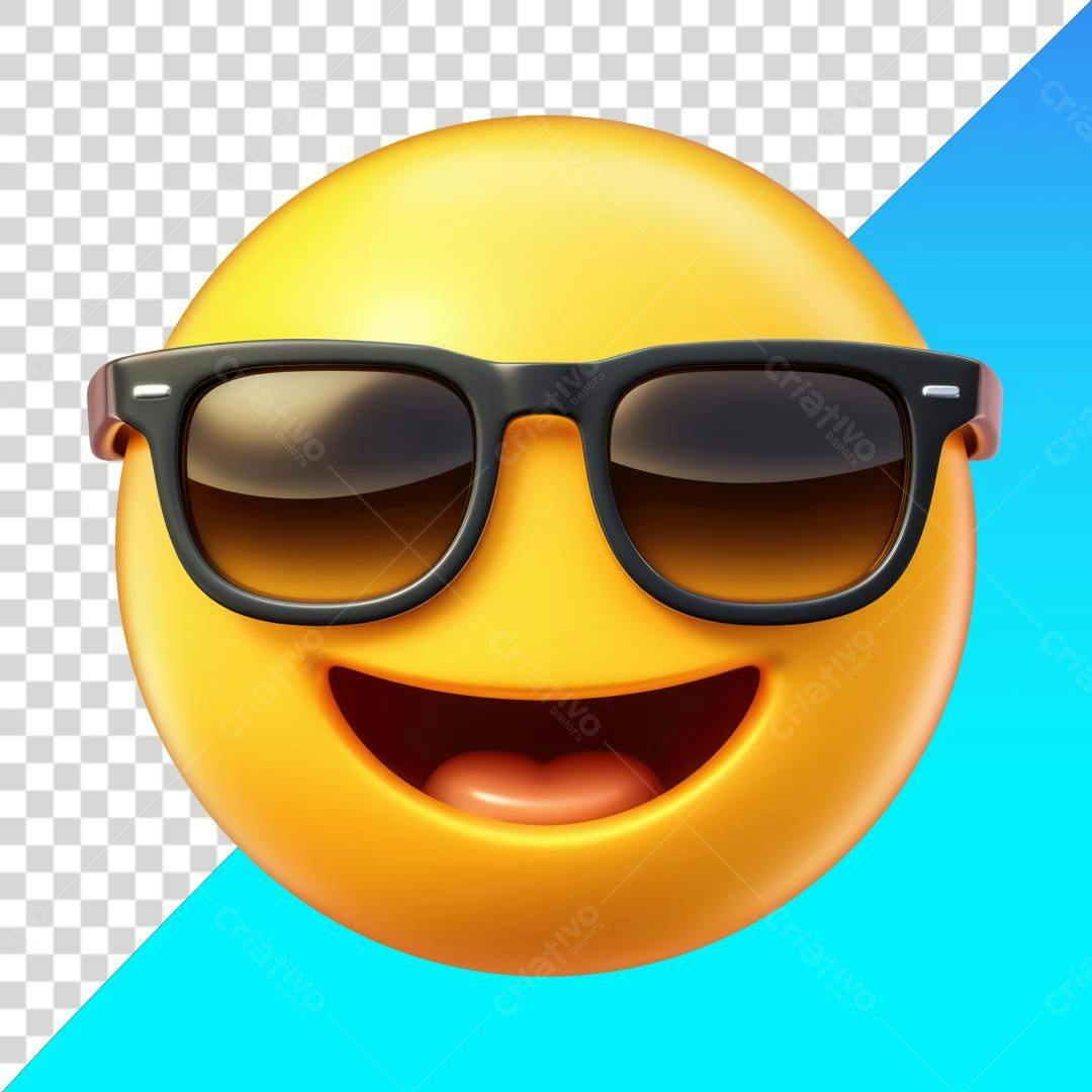Icone Emoji Verão PNG com fundo transparente