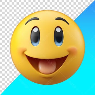 Emoji feliz corado com olhos abertos png