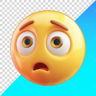 Emoji rosto assustado desespero png