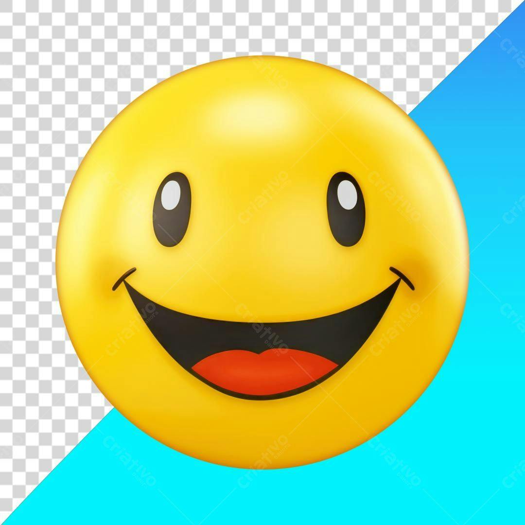 Icone Emoticon Amarelo PNG com fundo transparente