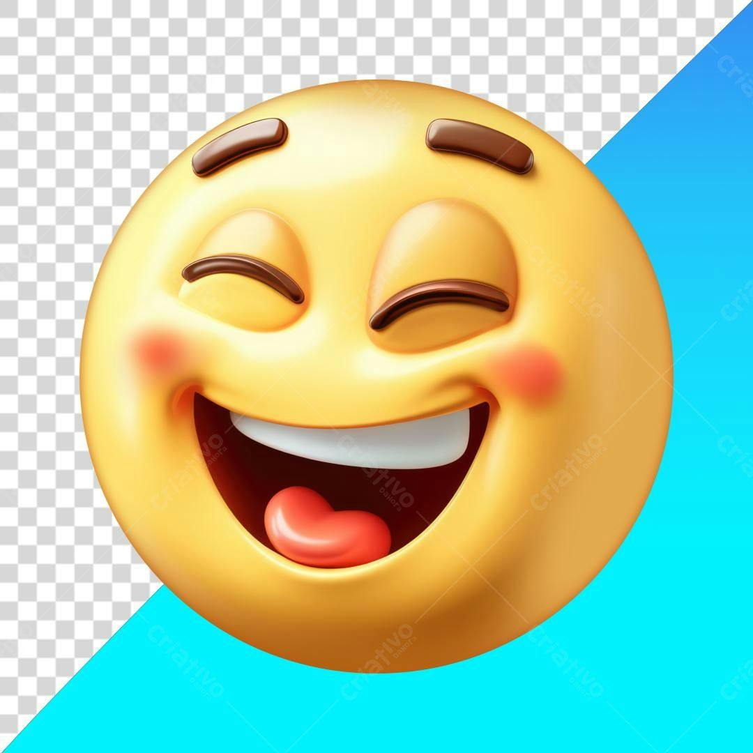 Icone Emoticon Risada PNG com fundo transparente