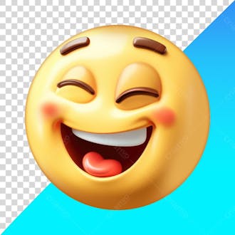 Emoji rosto gargalhando de olhos fechados png