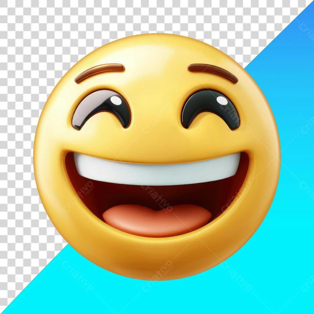 Emoji Sorridente sorriso boca aberta Png