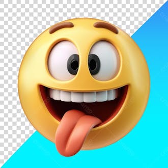 Emoji maluco sorrindo com a língua para fora png