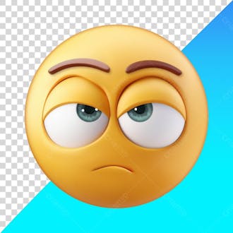 Emoji triste e entediado png