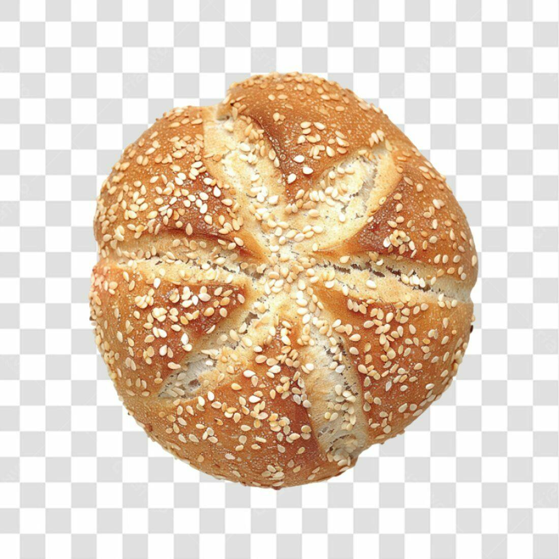 Icone de Pão com Gergelim PNG com fundo transparente
