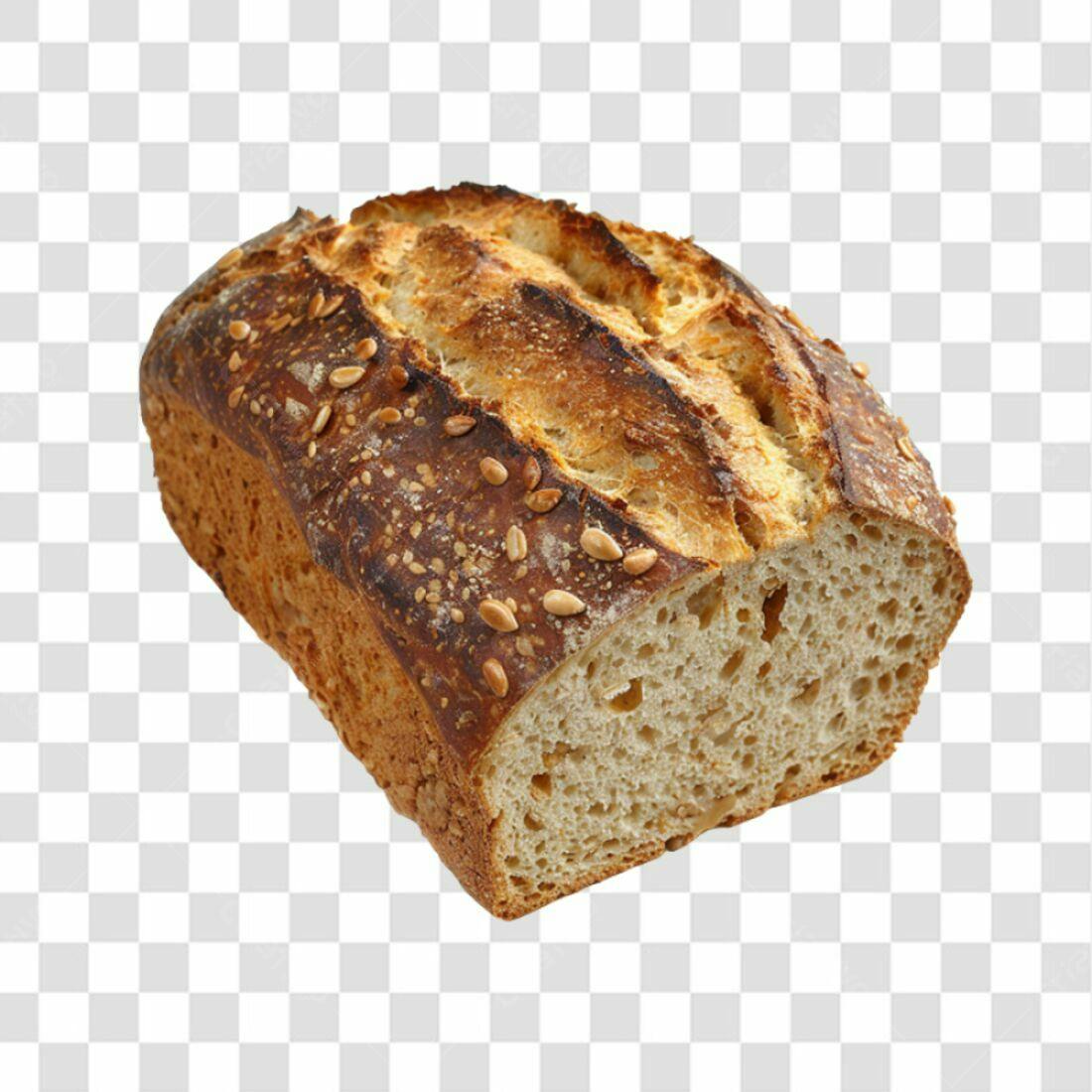 Imagem Pão Artesanal com Sementes PNG com fundo transparente