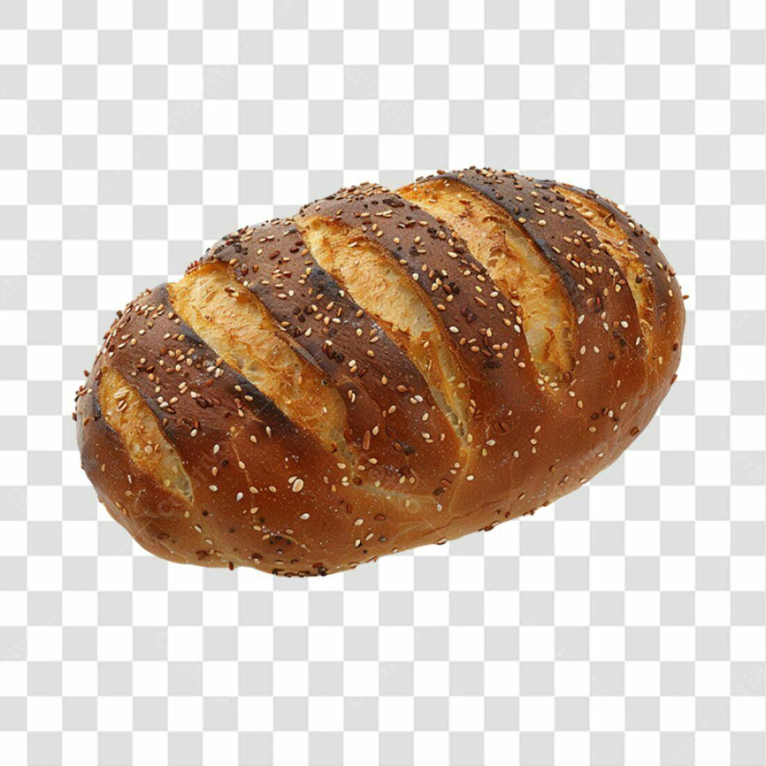 Imagem Pão Artesanal com sementes PNG com fundo transparente