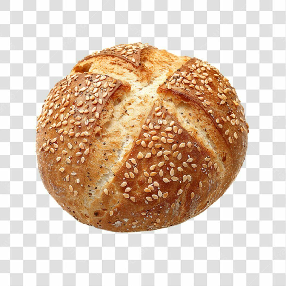 Icone Pão com Gergelim PNG com fundo transparente