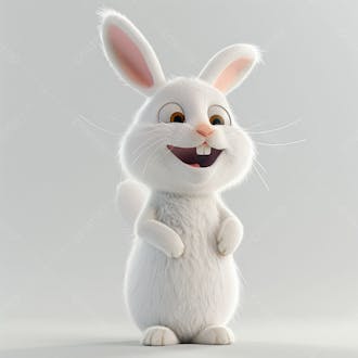 Imagem de um coelho branco 3d 23