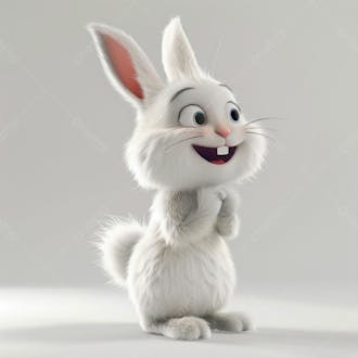 Imagem de um coelho branco 3d 26