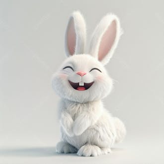 Imagem de um coelho branco 3d 28