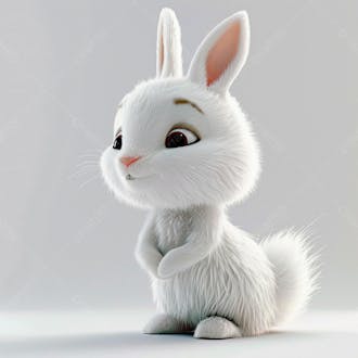 Imagem de um coelho branco 3d 41