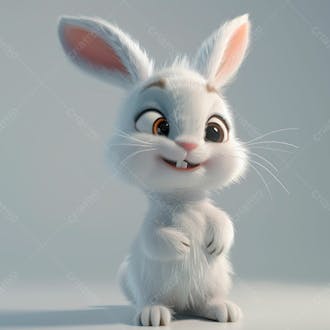 Imagem de um coelho branco 3d 42