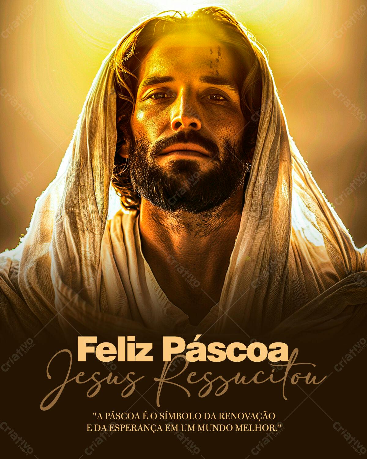 Postagem para Páscoa PSD Editável