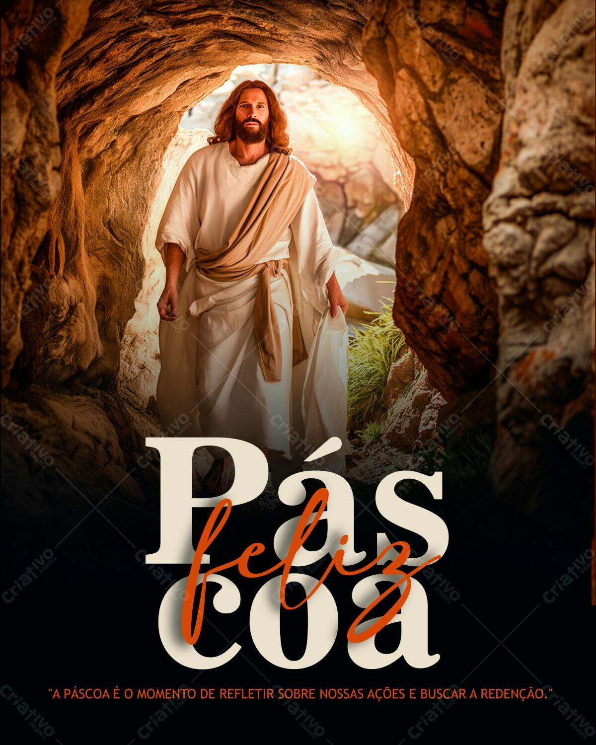 Post para Páscoa PSD Editável