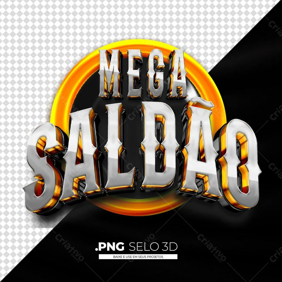 Selo Mega Saldão PNG com fundo transparente