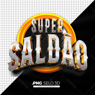 Selo Super Saldão PNG com fundo transparente