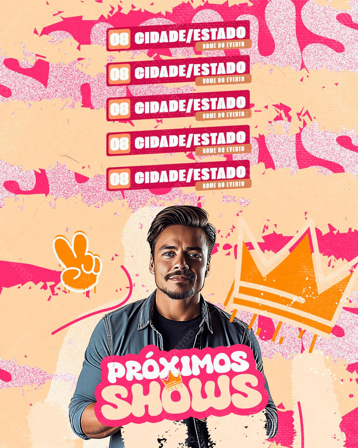 Flyer para Shows Musicais PSD Editável