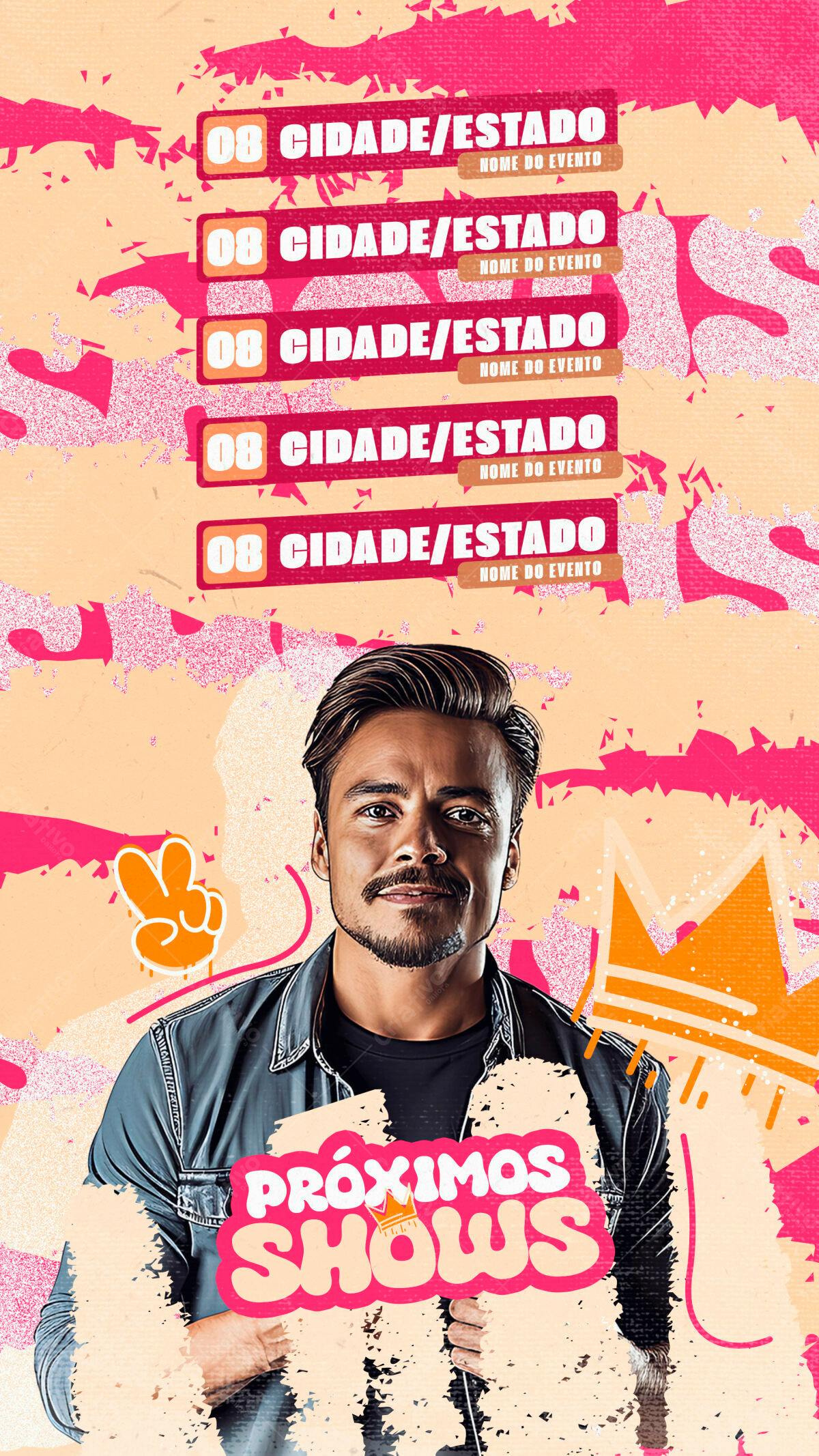 Flyer para Shows Musicais PSD Editável