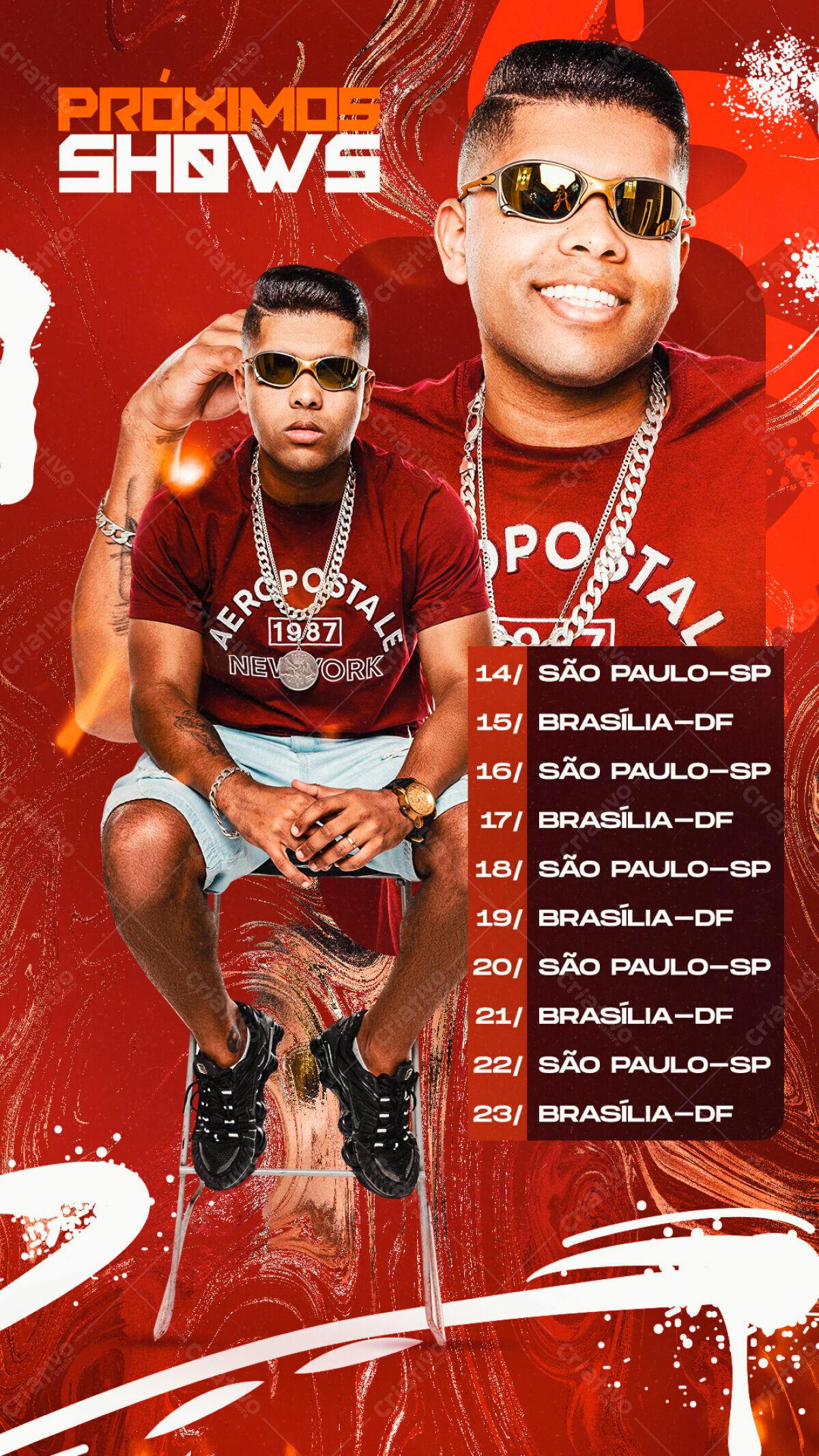 Flyer para Shows Musicais PSD Editável