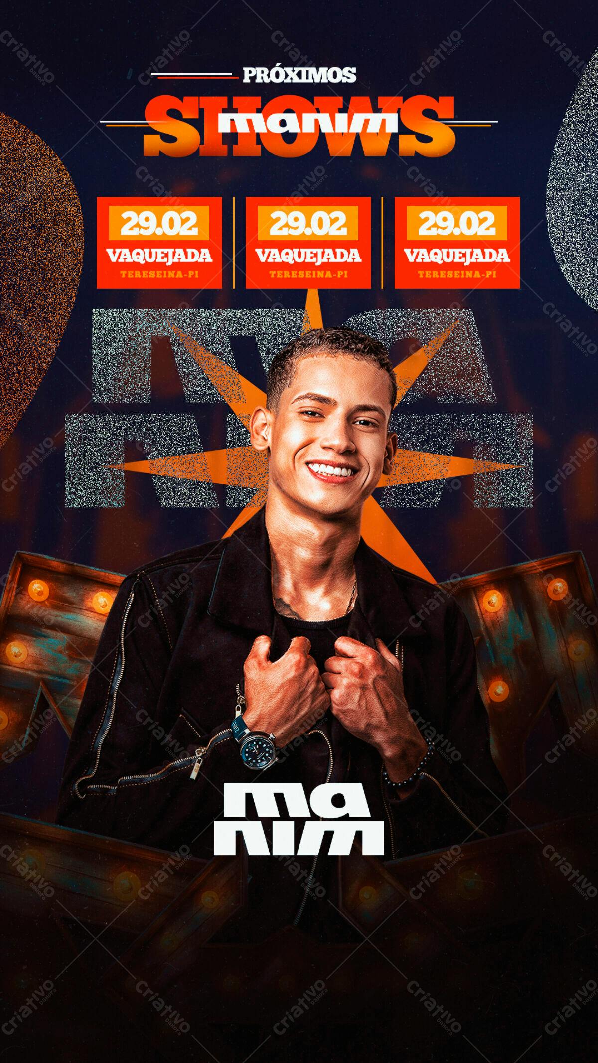 Flyer para Show de Vaquejada PSD Editável