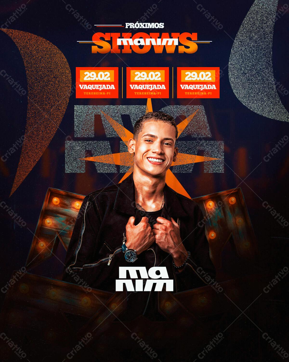 Flyer para Show de Ma Nita em Vaquejada PSD Editável