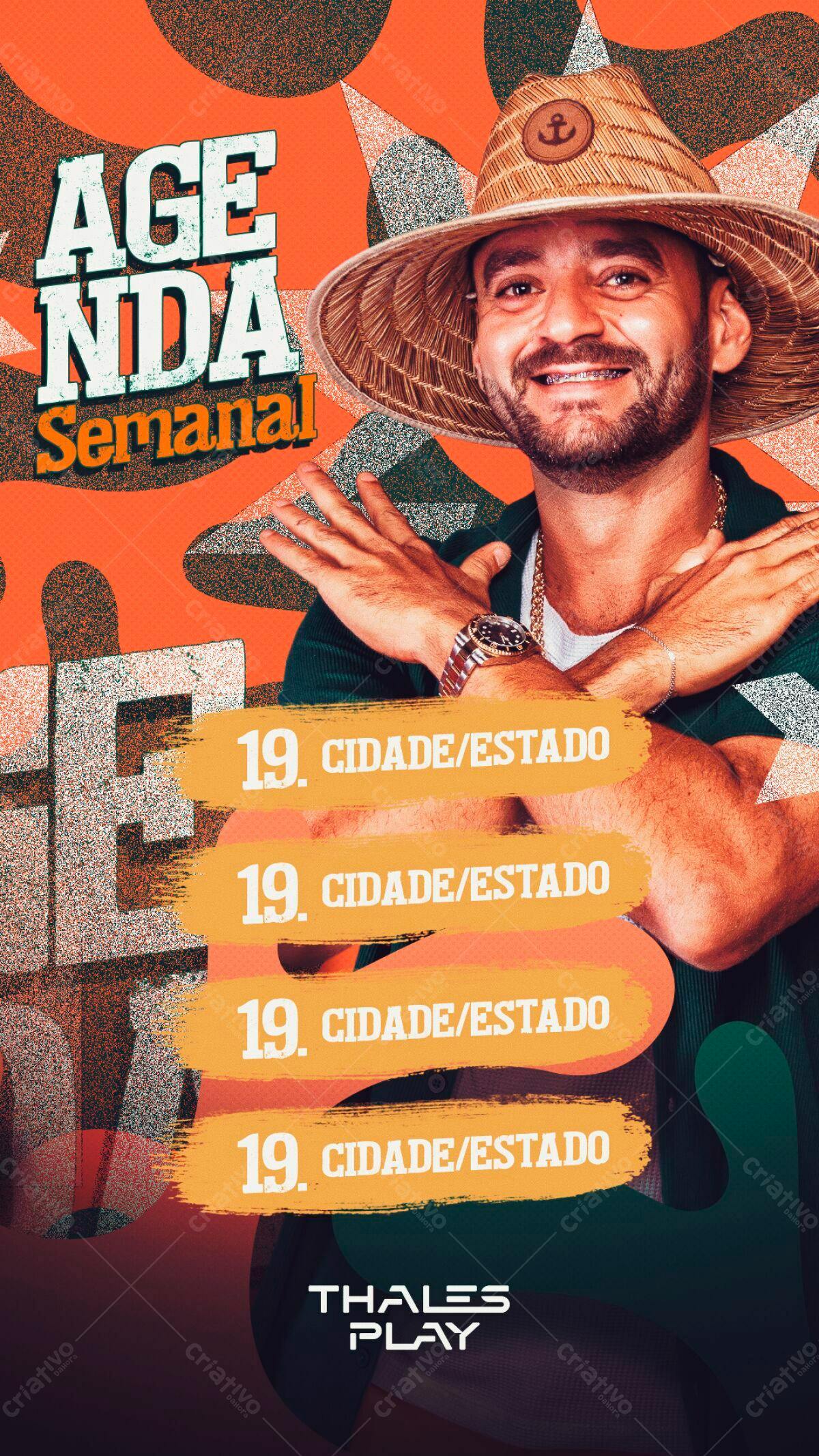 Flyer Agenda Semanal PSD Editável