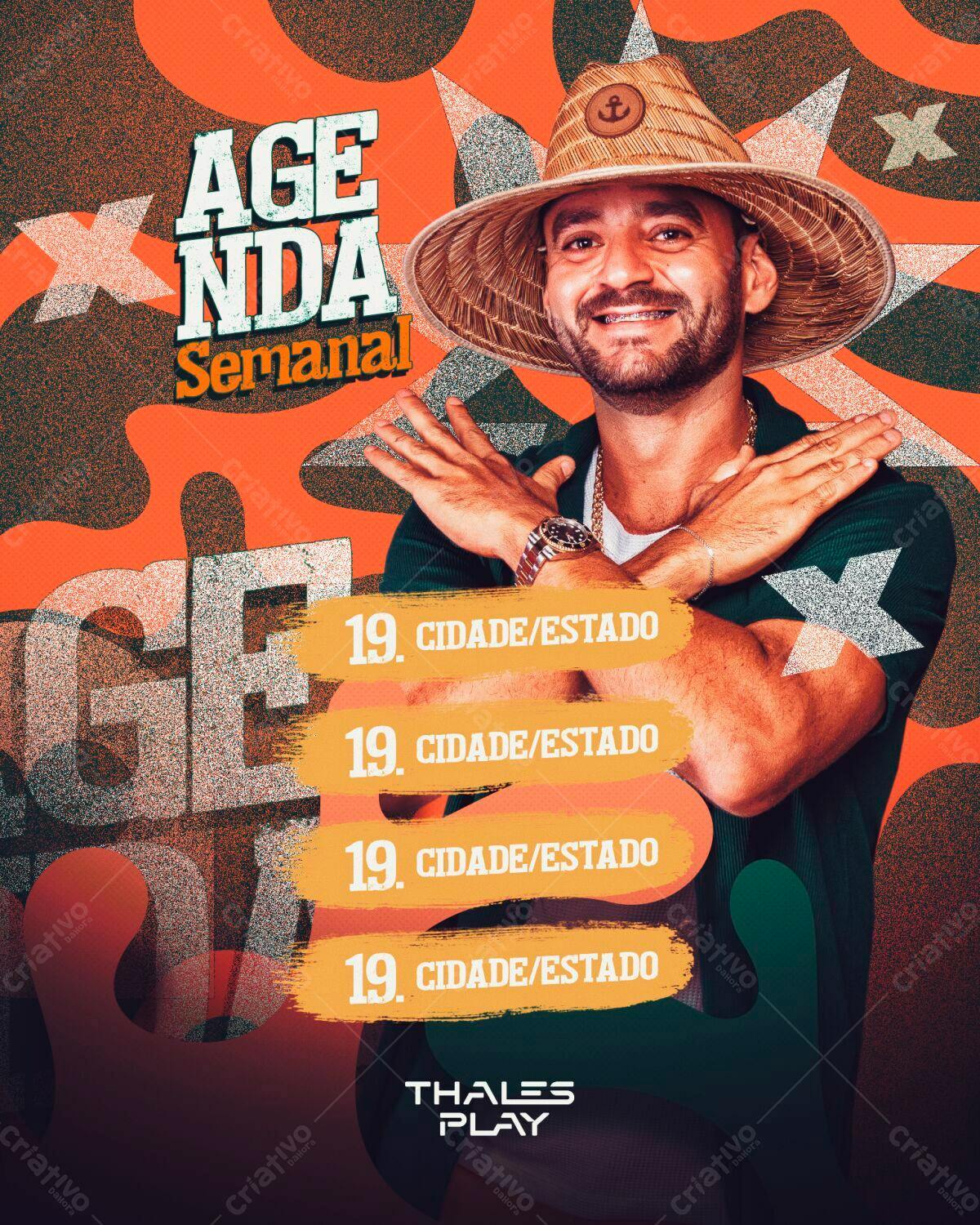Flyer Agenda Semanal PSD Editável
