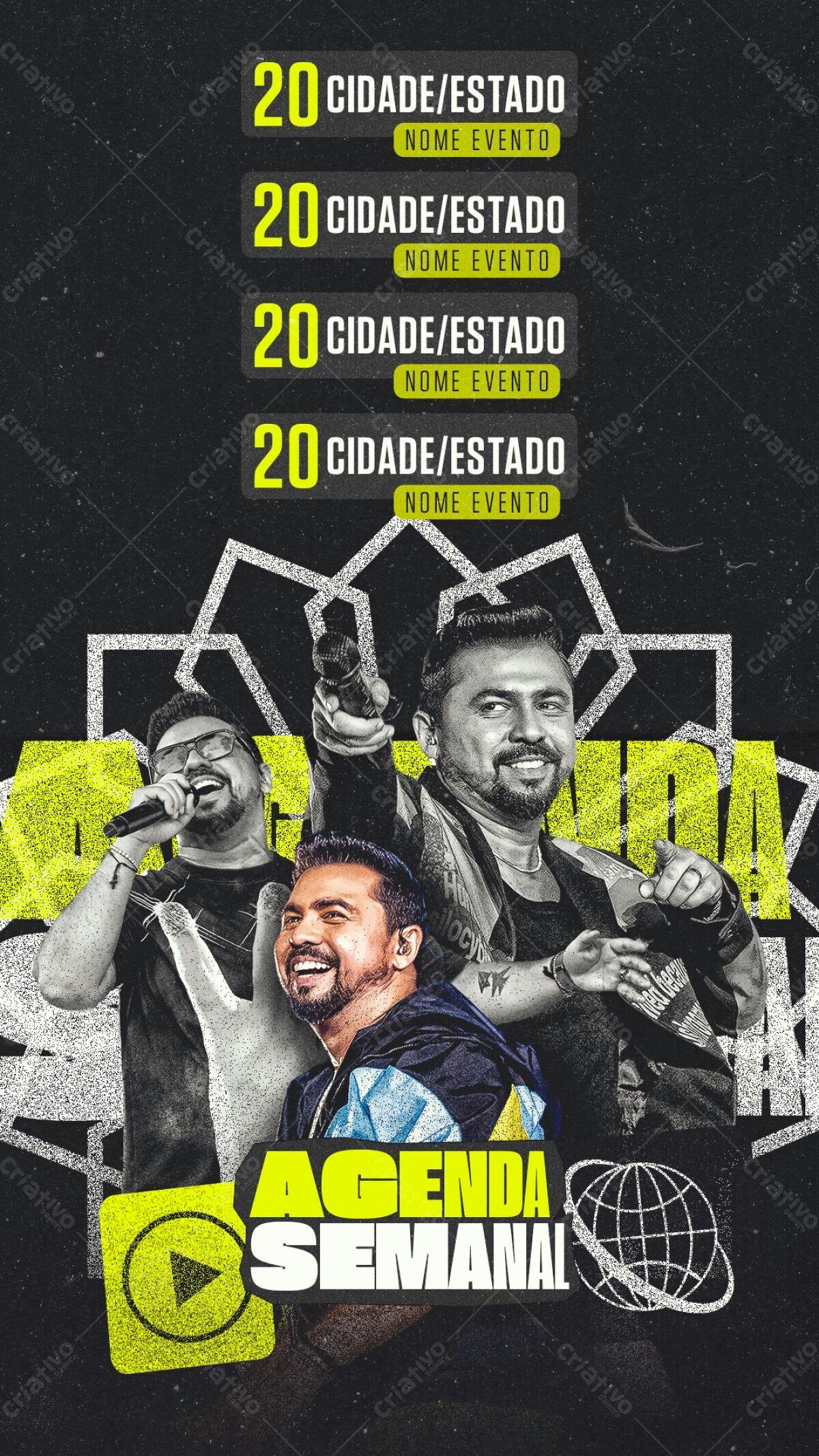 Flyer Agenda Semanal PSD Editável