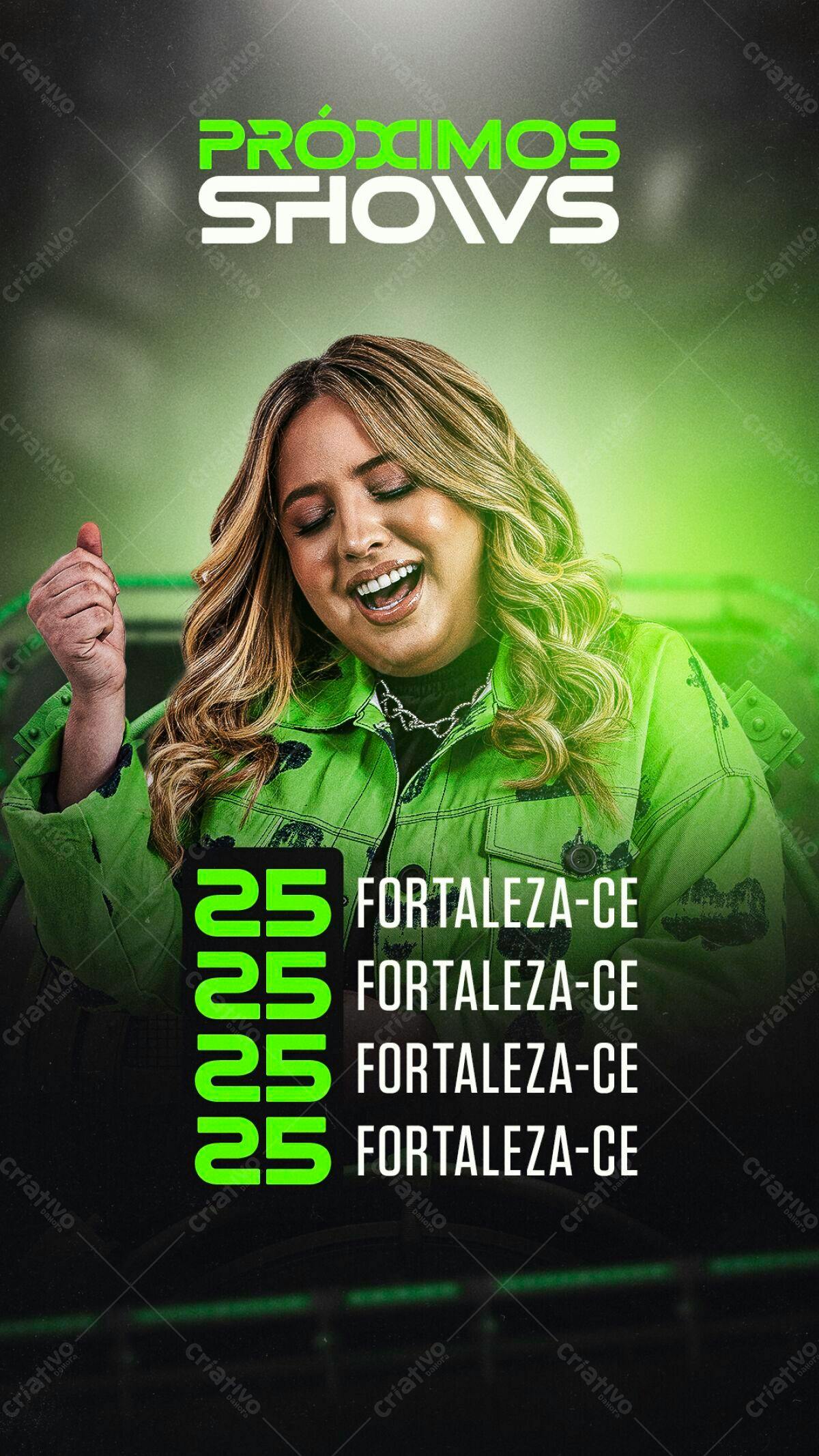 Flyer para Shows em Fortaleza PSD Editável