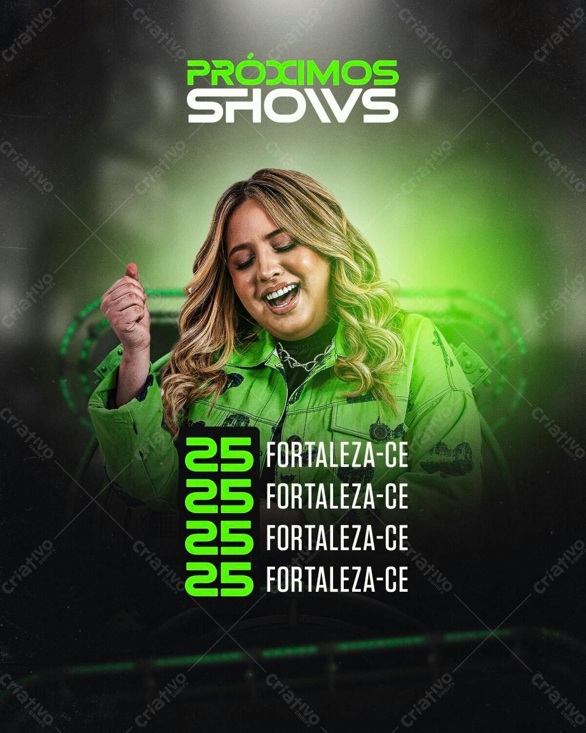 Flyer para Shows em Fortaleza PSD Editável