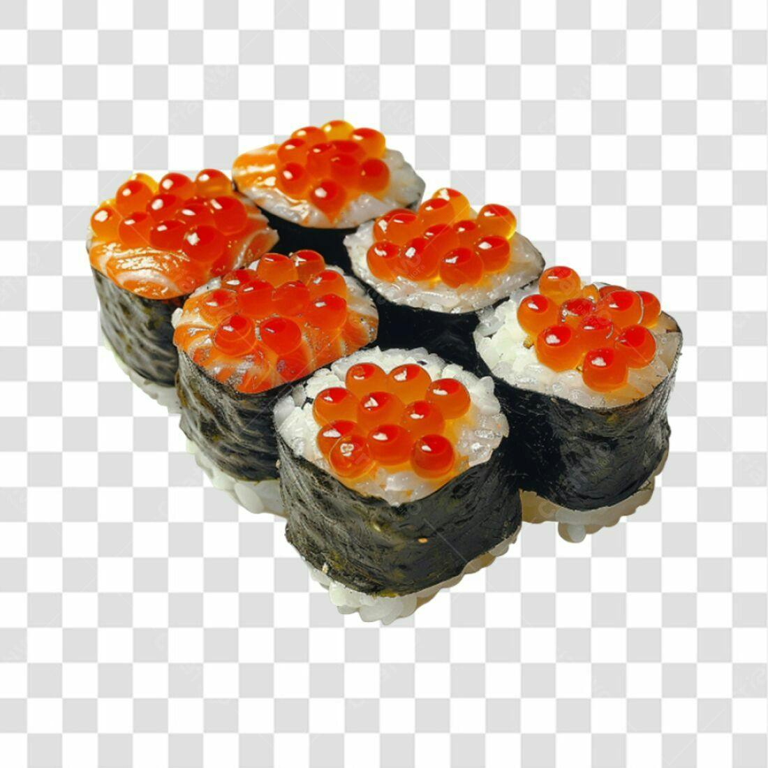 Icone Sushi com Ovas PNG com fundo transparente