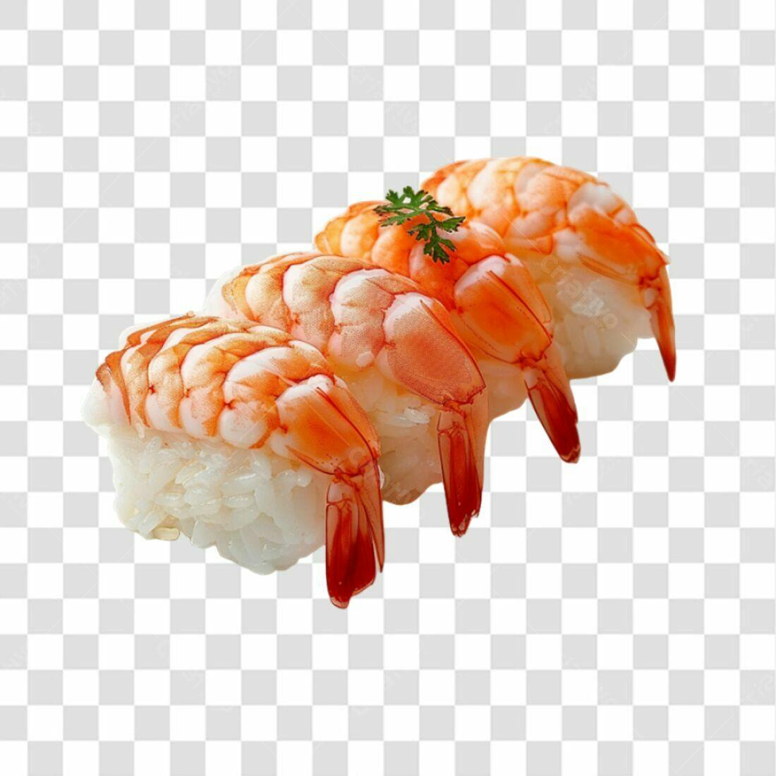 Icone Sushi Camarão PNG com fundo transparente