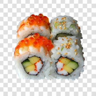 Sushi e comida japonesa png transparente