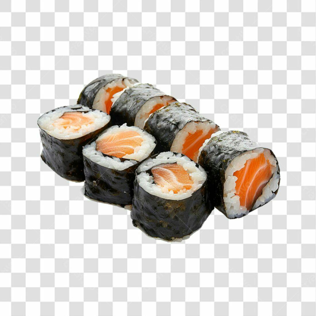 Icone Sushi Salmão PNG com fundo transparente