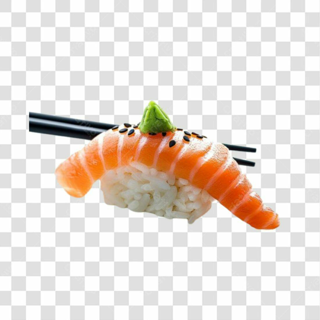 Icone Sushi Salmão PNG com fundo transparente