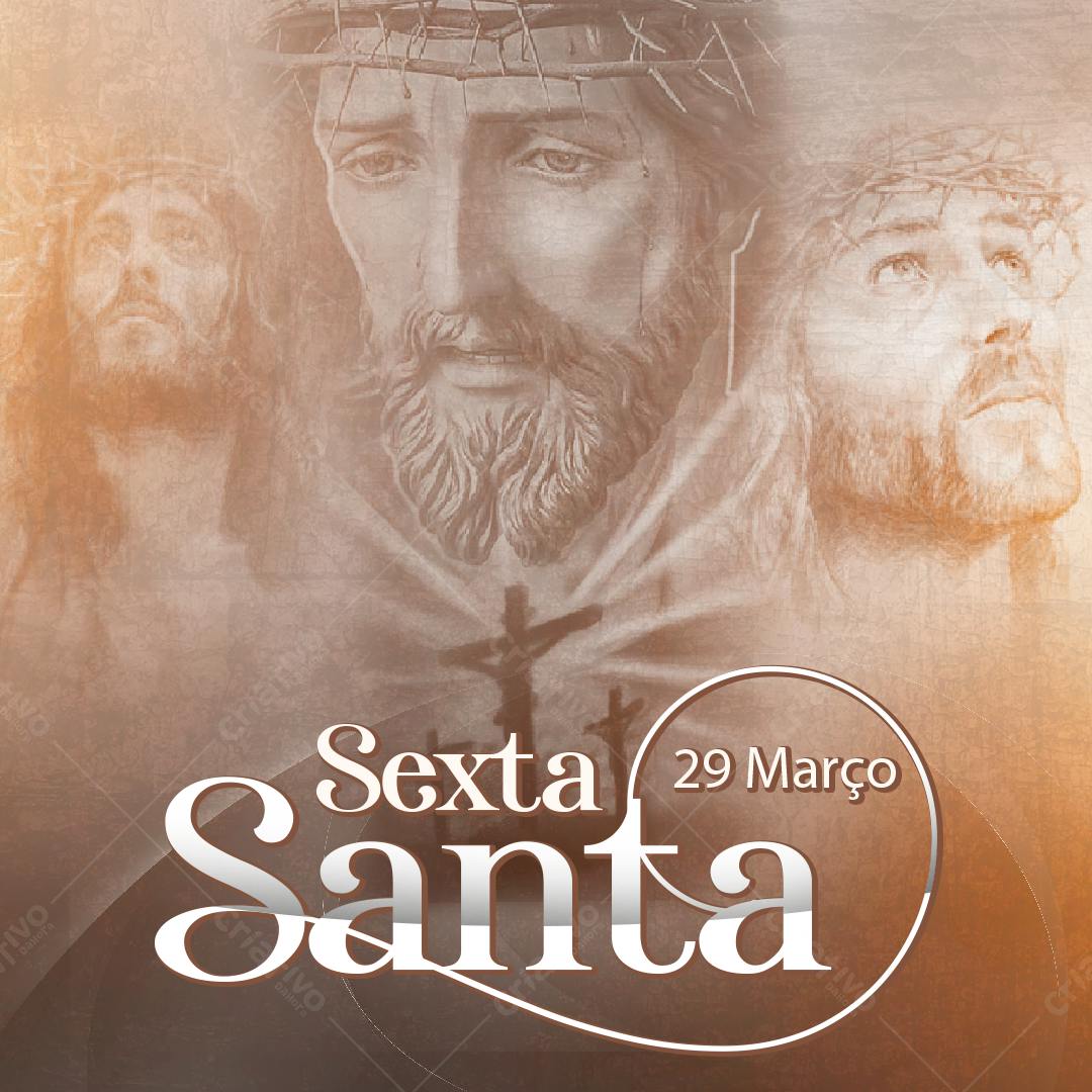 Flyer para Sexta Santa PSD Editável