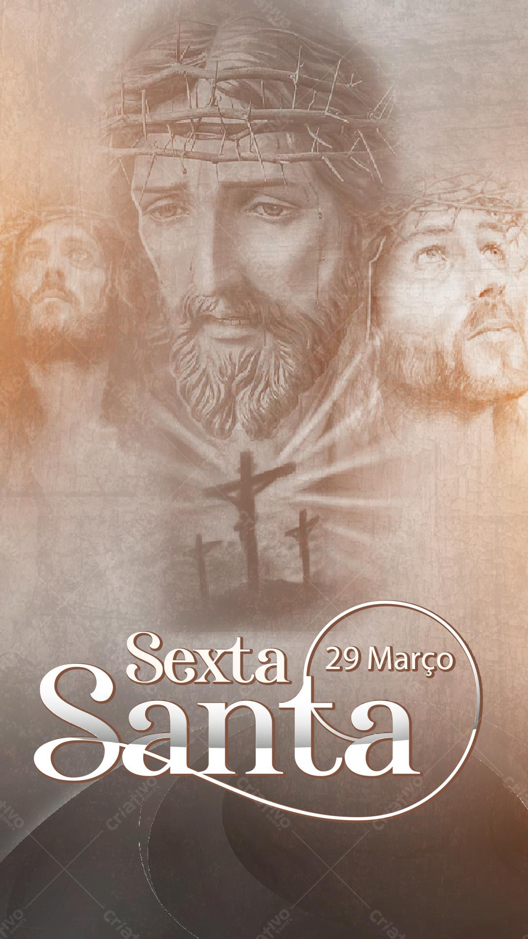 Flyer para Sexta Santa PSD Editável