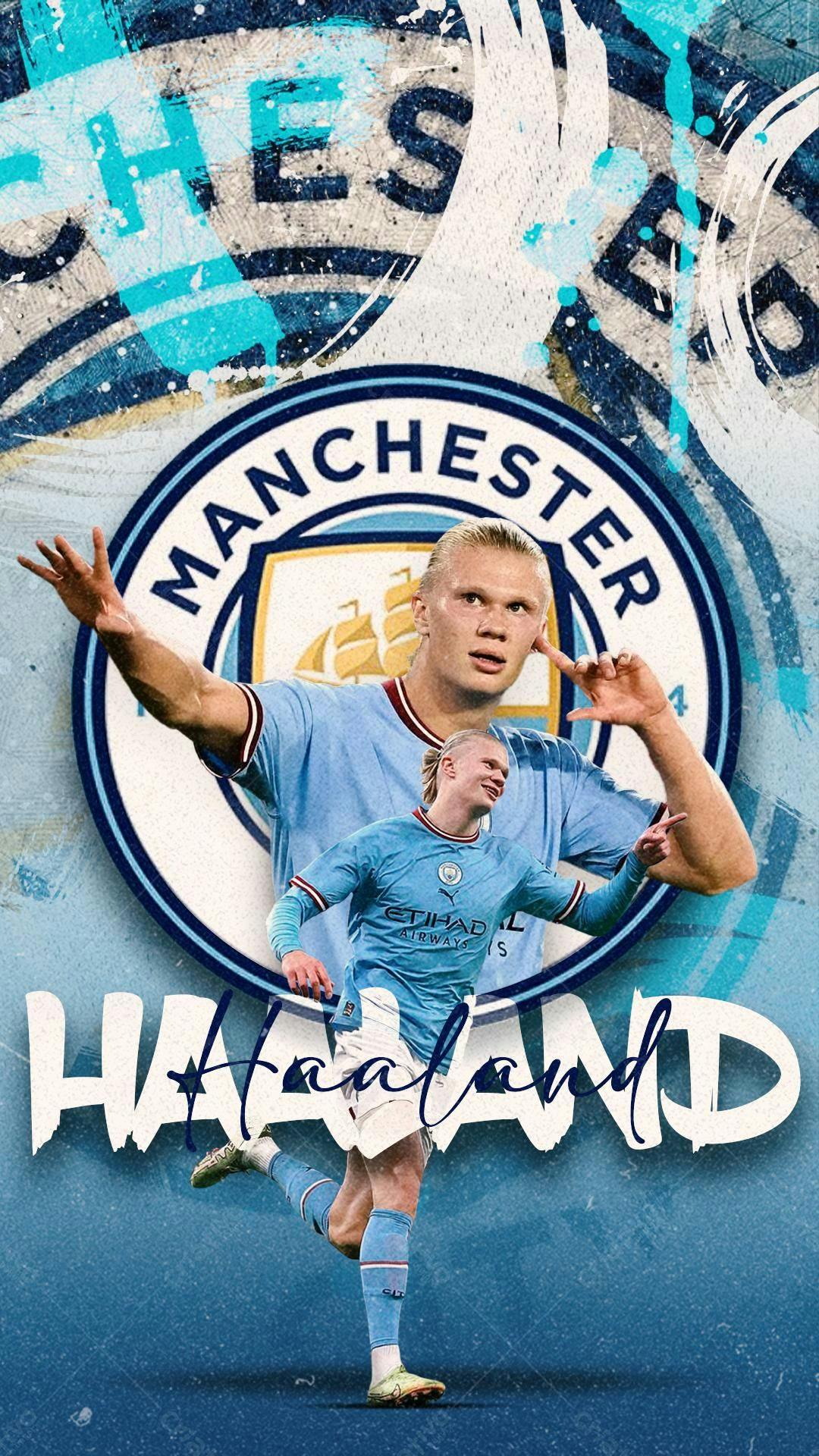 Poster Erling Haaland Manchester City PSD Editável
