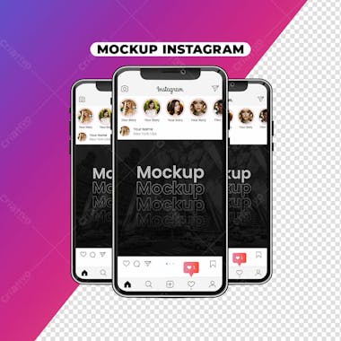 Mockup modelo de post para instagram | psd editável