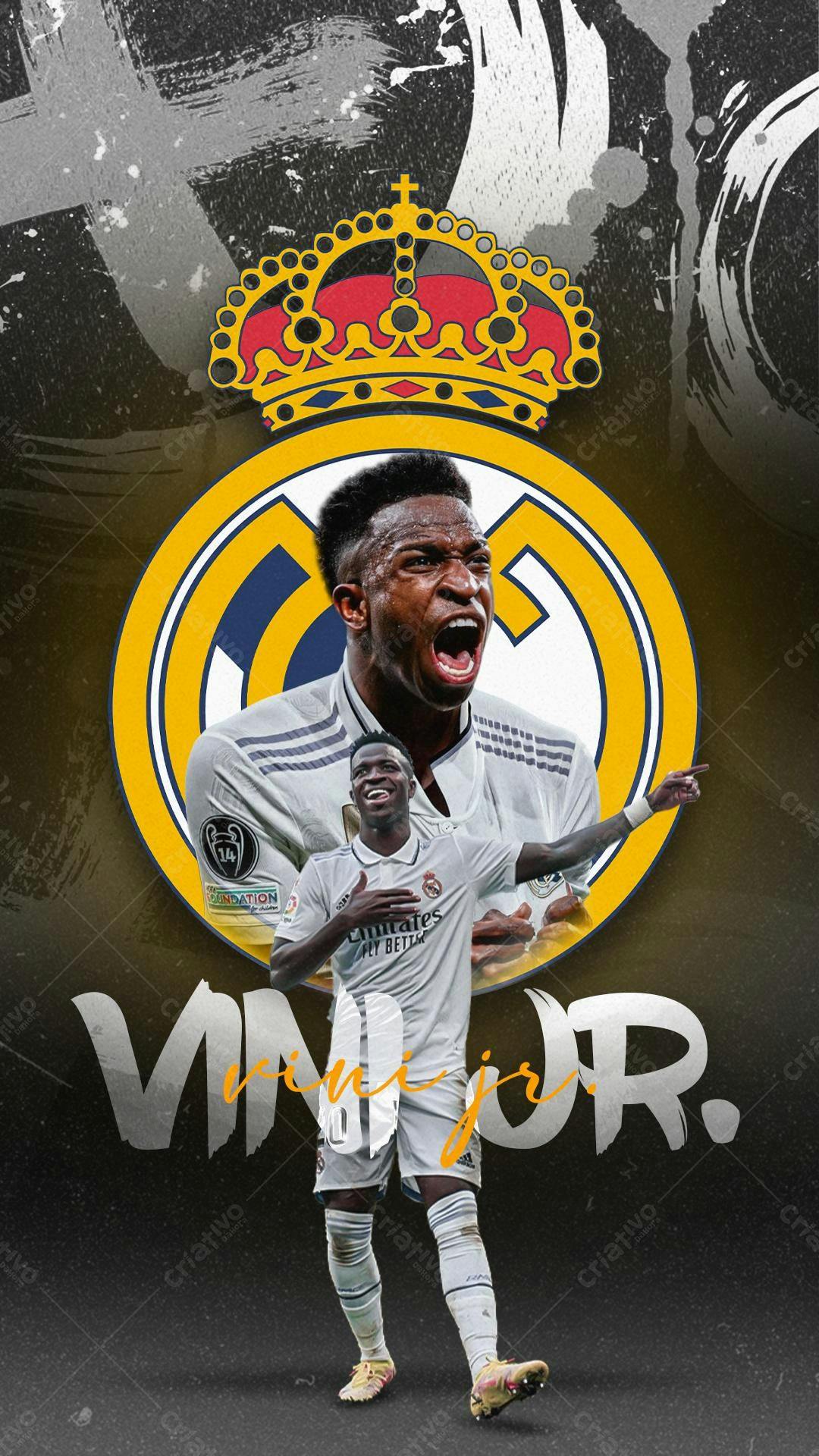 Poster Vinicius Jr. Real Madrid PSD Editável