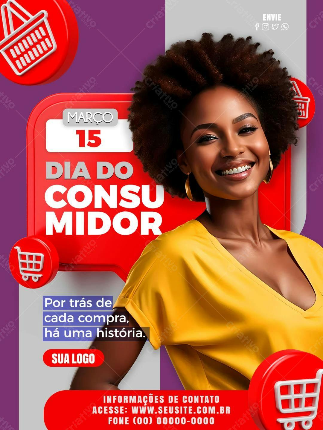 Flyer Dia do Consumidor PSD Editável