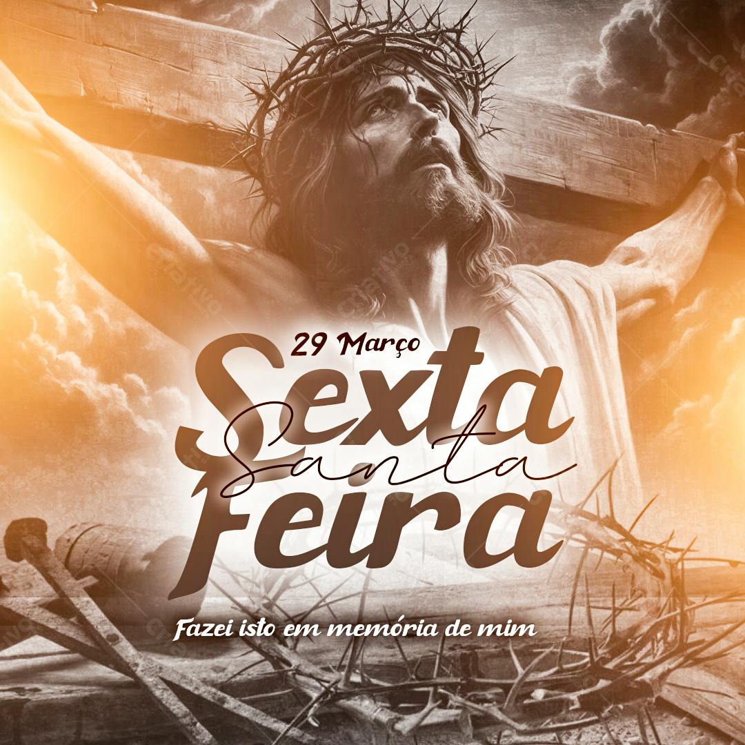 Flyer Sexta-Feira Santa PSD Editável