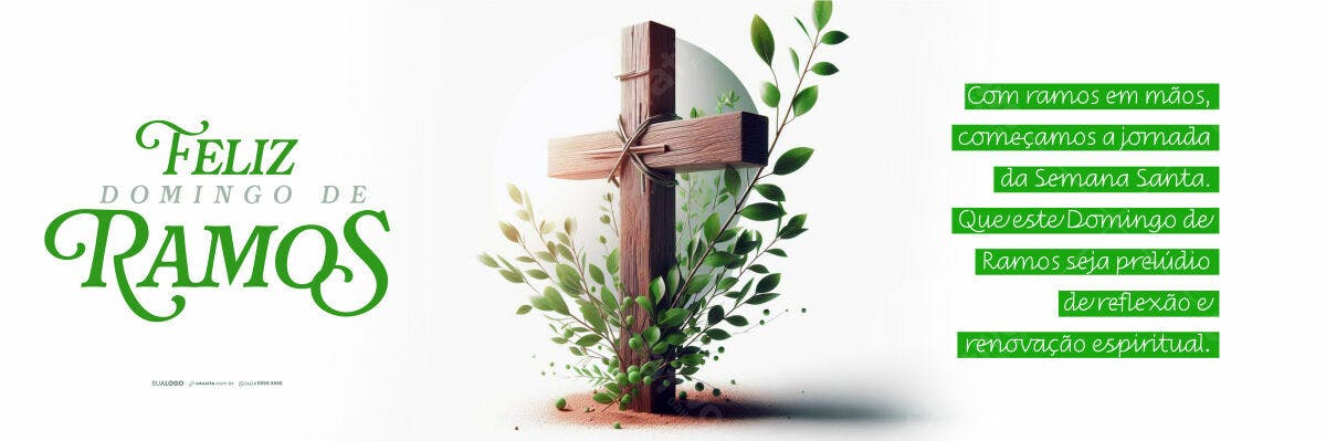 Banner Domingo de Ramos PSD Editável