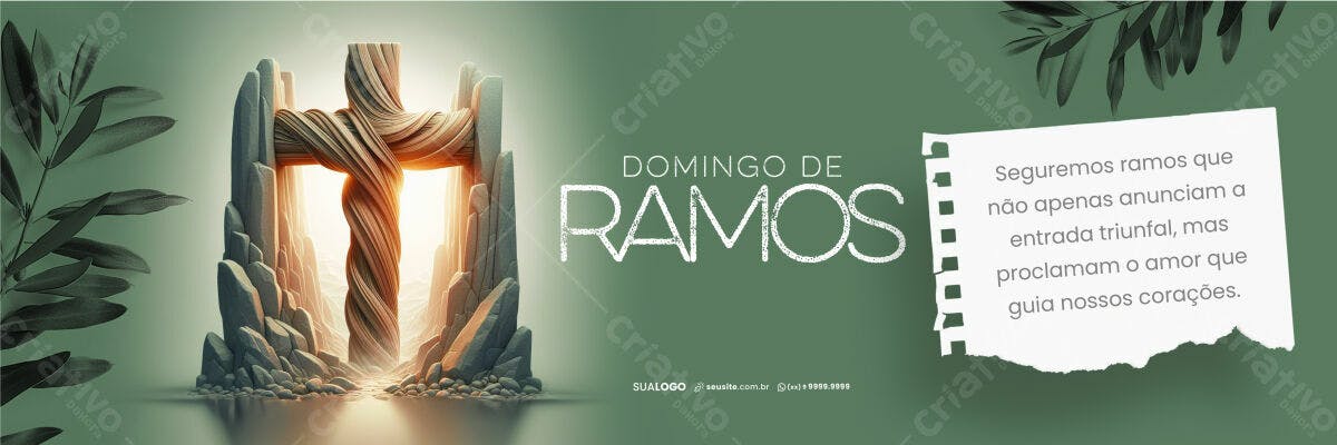 Banner Domingo de Ramos PSD Editável