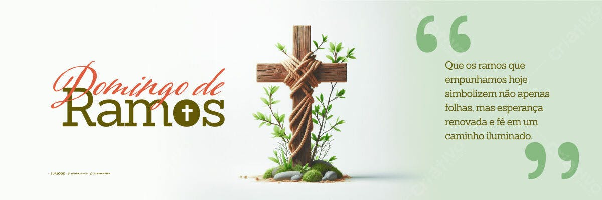 Banner Domingo de Ramos PSD Editável