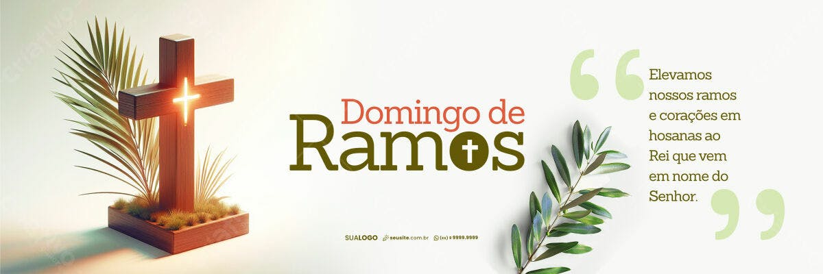 Banner Domingo de Ramos PSD Editável