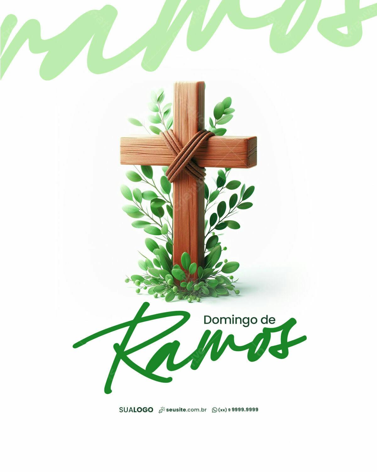 Flyer Domingo de Ramos PSD Editável
